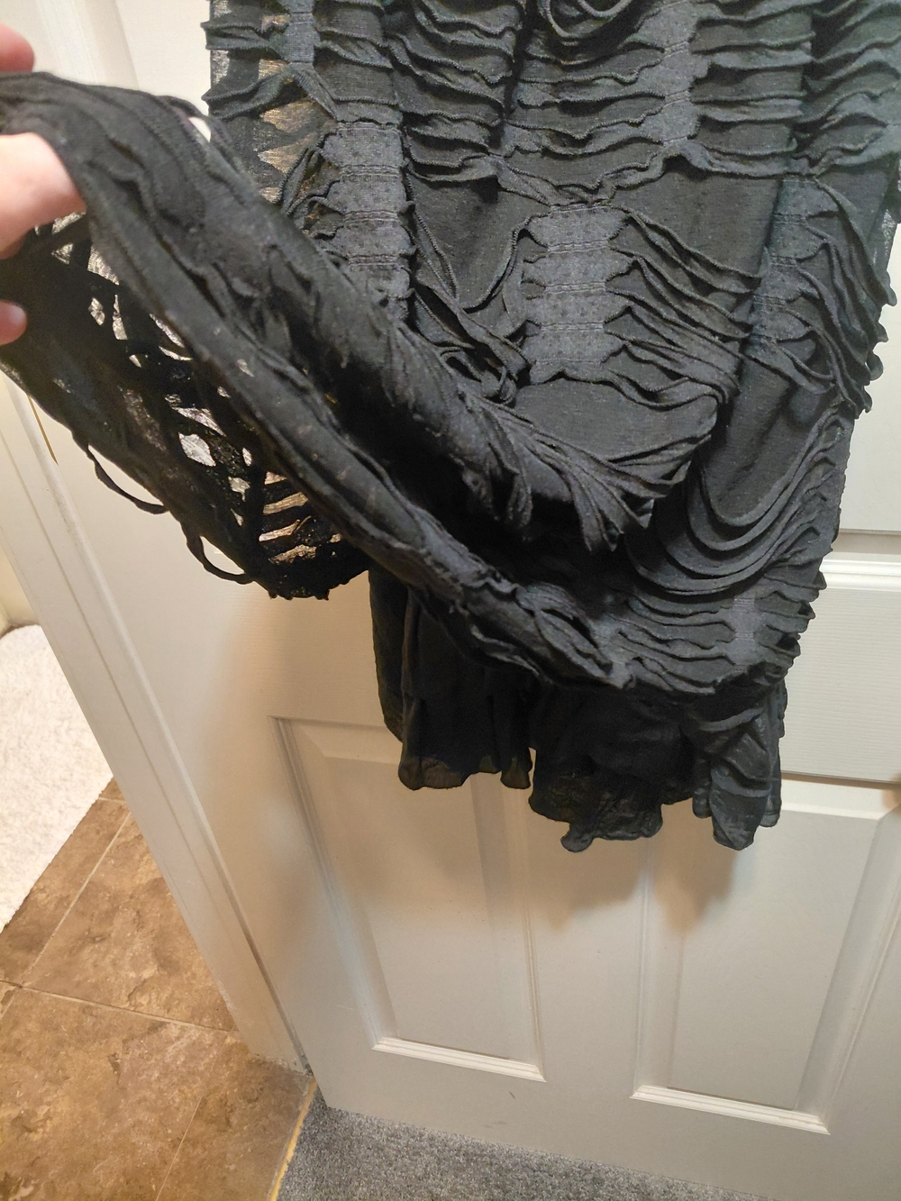 Blue Bird Black Layered Ruffle Racerback Tunic - Picture 8 of 8